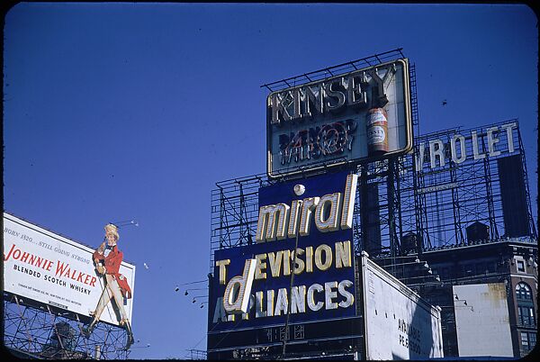 [83 Views of Billboards in Times Square, New York], Walker Evans (American, St. Louis, Missouri 1903–1975 New Haven, Connecticut), Color film transparency