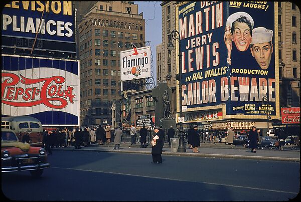 [83 Views of Billboards in Times Square, New York], Walker Evans (American, St. Louis, Missouri 1903–1975 New Haven, Connecticut), Color film transparency