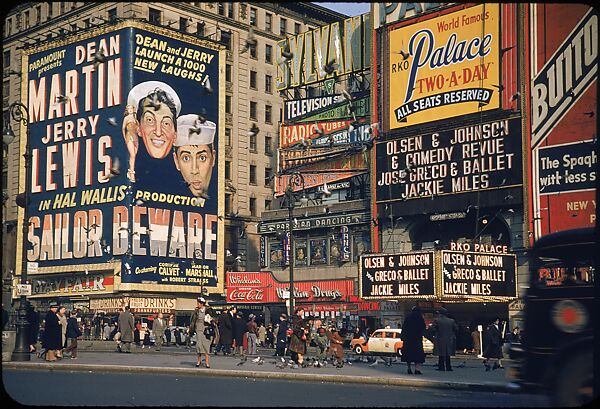 [83 Views of Billboards in Times Square, New York], Walker Evans (American, St. Louis, Missouri 1903–1975 New Haven, Connecticut), Color film transparency