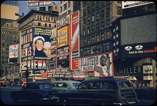 [83 Views of Billboards in Times Square, New York], Walker Evans (American, St. Louis, Missouri 1903–1975 New Haven, Connecticut), Color film transparency