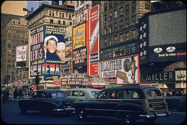 [83 Views of Billboards in Times Square, New York], Walker Evans (American, St. Louis, Missouri 1903–1975 New Haven, Connecticut), Color film transparency