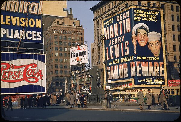 [83 Views of Billboards in Times Square, New York], Walker Evans (American, St. Louis, Missouri 1903–1975 New Haven, Connecticut), Color film transparency