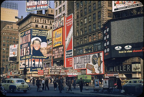 [83 Views of Billboards in Times Square, New York], Walker Evans (American, St. Louis, Missouri 1903–1975 New Haven, Connecticut), Color film transparency