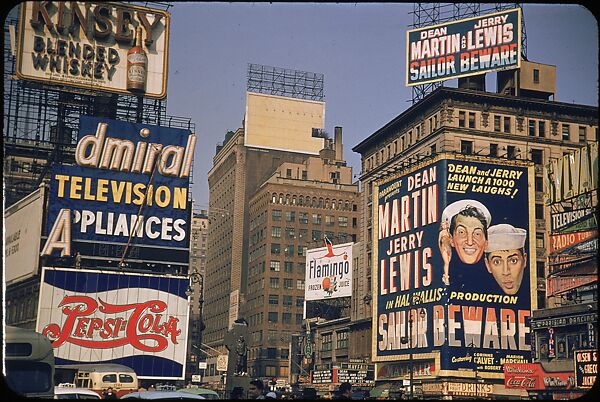 [83 Views of Billboards in Times Square, New York], Walker Evans (American, St. Louis, Missouri 1903–1975 New Haven, Connecticut), Color film transparency