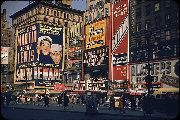 [83 Views of Billboards in Times Square, New York], Walker Evans (American, St. Louis, Missouri 1903–1975 New Haven, Connecticut), Color film transparency