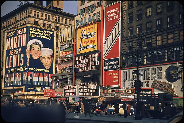 [83 Views of Billboards in Times Square, New York], Walker Evans (American, St. Louis, Missouri 1903–1975 New Haven, Connecticut), Color film transparency