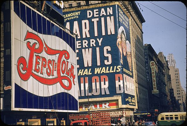 [83 Views of Billboards in Times Square, New York], Walker Evans (American, St. Louis, Missouri 1903–1975 New Haven, Connecticut), Color film transparency