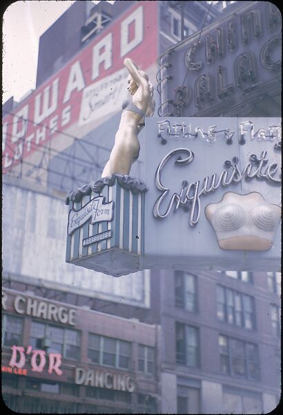 [83 Views of Billboards in Times Square, New York], Walker Evans (American, St. Louis, Missouri 1903–1975 New Haven, Connecticut), Color film transparency