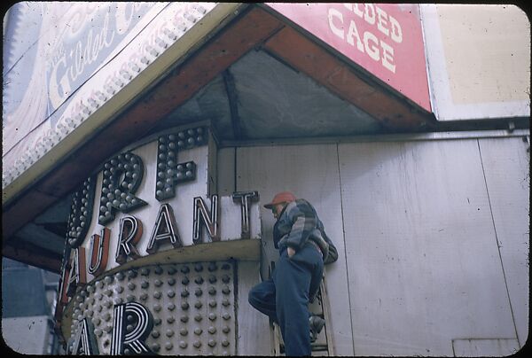 [83 Views of Billboards in Times Square, New York], Walker Evans (American, St. Louis, Missouri 1903–1975 New Haven, Connecticut), Color film transparency