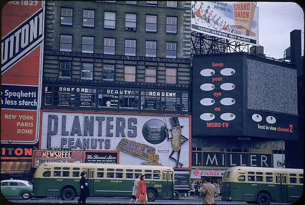 [83 Views of Billboards in Times Square, New York], Walker Evans (American, St. Louis, Missouri 1903–1975 New Haven, Connecticut), Color film transparency