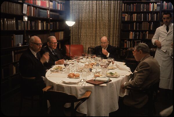 [34 Interior Views of Wine Tasting at the Century Club, New York], Walker Evans (American, St. Louis, Missouri 1903–1975 New Haven, Connecticut), Color film transparency