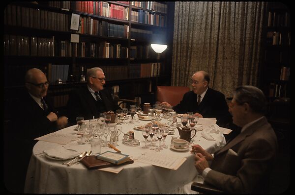 [34 Interior Views of Wine Tasting at the Century Club, New York], Walker Evans (American, St. Louis, Missouri 1903–1975 New Haven, Connecticut), Color film transparency