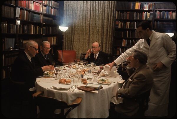 [34 Interior Views of Wine Tasting at the Century Club, New York], Walker Evans (American, St. Louis, Missouri 1903–1975 New Haven, Connecticut), Color film transparency