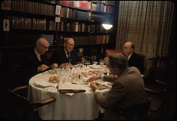 [34 Interior Views of Wine Tasting at the Century Club, New York], Walker Evans (American, St. Louis, Missouri 1903–1975 New Haven, Connecticut), Color film transparency