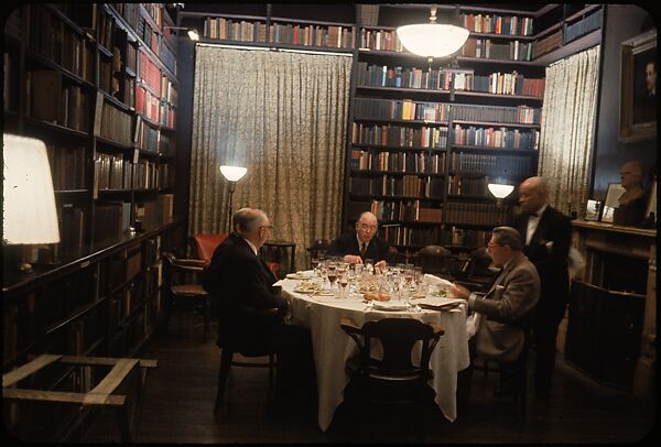 [34 Interior Views of Wine Tasting at the Century Club, New York], Walker Evans (American, St. Louis, Missouri 1903–1975 New Haven, Connecticut), Color film transparency