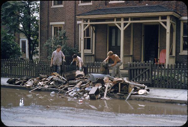 [76 Views of Flood Damage, Including Buildings, Interiors, and Landscape], Walker Evans (American, St. Louis, Missouri 1903–1975 New Haven, Connecticut), Color film transparency
