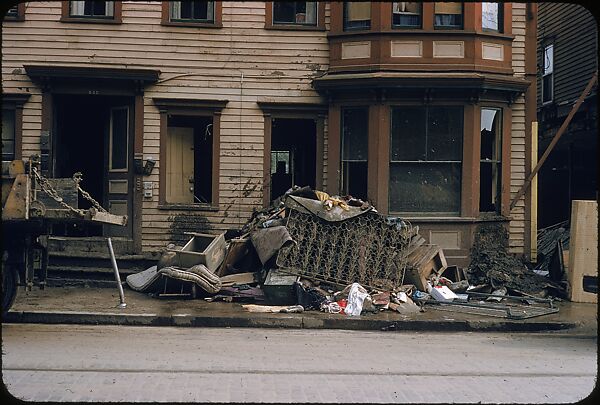 [76 Views of Flood Damage, Including Buildings, Interiors, and Landscape], Walker Evans (American, St. Louis, Missouri 1903–1975 New Haven, Connecticut), Color film transparency