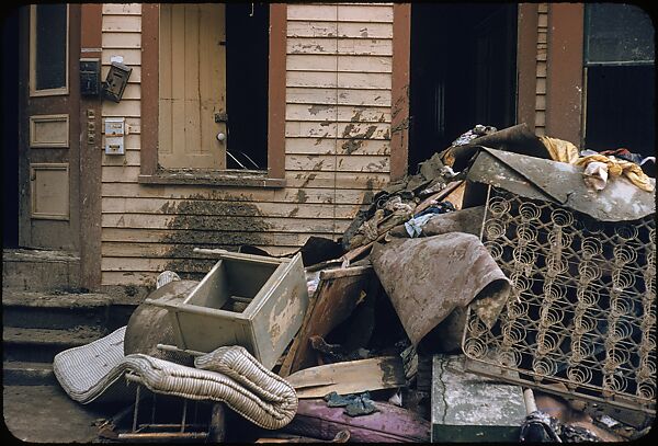[76 Views of Flood Damage, Including Buildings, Interiors, and Landscape], Walker Evans (American, St. Louis, Missouri 1903–1975 New Haven, Connecticut), Color film transparency