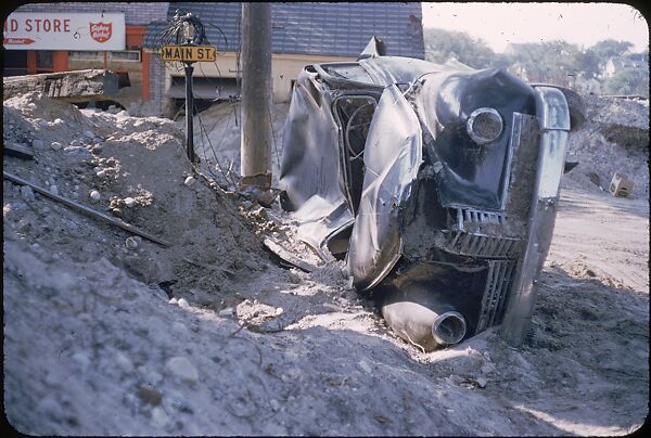 [76 Views of Flood Damage, Including Buildings, Interiors, and Landscape], Walker Evans (American, St. Louis, Missouri 1903–1975 New Haven, Connecticut), Color film transparency