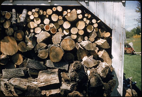 [30 Views of Woodpile and Shed, Possibly Old Lyme, Connecticut], Walker Evans (American, St. Louis, Missouri 1903–1975 New Haven, Connecticut), Color film transparency