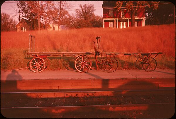 [14 Views of Wooden Mail Wagon and Railroad Depot], Walker Evans (American, St. Louis, Missouri 1903–1975 New Haven, Connecticut), Color film transparency