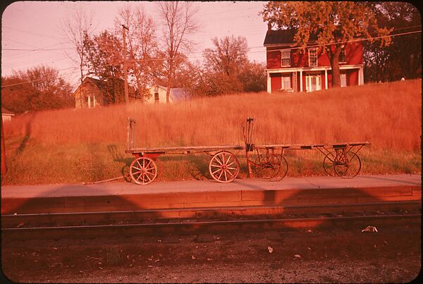 [14 Views of Wooden Mail Wagon and Railroad Depot], Walker Evans (American, St. Louis, Missouri 1903–1975 New Haven, Connecticut), Color film transparency