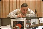 [3 Portraits of Walker Evans in the Offices of Fortune Magazine], Marvin Koner (American, 1921–1983), Color film transparency