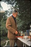 [9 Portraits of Walker Evans at Backyard Barbecue], Unknown (American), Color film transparency