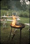 [9 Portraits of Walker Evans at Backyard Barbecue], Unknown (American), Color film transparency