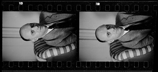 [Two Portraits of James Stern and Two Portraits of Louis Kronenberger at a Party at Harvey Breit's, New York City], Walker Evans (American, St. Louis, Missouri 1903–1975 New Haven, Connecticut), Film negative