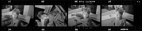 [4 Portraits of Unidentified Boy, Possibly Michael Voorhees], Walker Evans (American, St. Louis, Missouri 1903–1975 New Haven, Connecticut), Film negative 