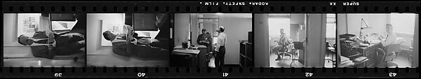 [28 Portraits of Unidentified Men and Women in Fortune Magazine Offices and 2 Portraits of Jane Smith Evans at Home, New York City], Walker Evans (American, St. Louis, Missouri 1903–1975 New Haven, Connecticut), Film negative