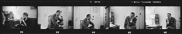 [70 Portraits of Men and Women in Living Room, Including Courtland and Trini Barnes and Walker Evans], Walker Evans (American, St. Louis, Missouri 1903–1975 New Haven, Connecticut), Film negative