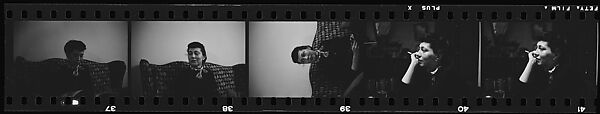 [29 Portraits of Jane Smith Evans, Walker Evans, and Young Boy, Possibly Michael Voorhees, and Views of Walker Evans's House in Old Lyme, Connecticut], Walker Evans (American, St. Louis, Missouri 1903–1975 New Haven, Connecticut), Film negative