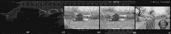 [29 Portraits of Jane Smith Evans, Walker Evans, and Young Boy, Possibly Michael Voorhees, and Views of Walker Evans's House in Old Lyme, Connecticut], Walker Evans (American, St. Louis, Missouri 1903–1975 New Haven, Connecticut), Film negative
