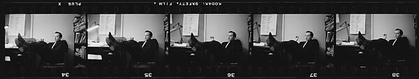 [33 Portraits of John McDonald in Office and Portraits of Two Unidentified Women], Walker Evans (American, St. Louis, Missouri 1903–1975 New Haven, Connecticut), Film negative