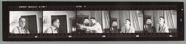 [38 Portraits of Wilder Hobson and Rob Wood at the Hobson Home, Princeton, New Jersey], Walker Evans (American, St. Louis, Missouri 1903–1975 New Haven, Connecticut), Film negative