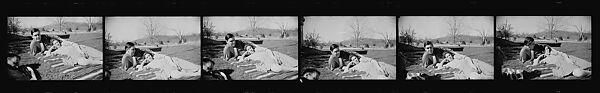 [64 Portraits of Anthony West and Lily Emmet West on Lawn and Views of House, Possibly Stonington, Connecticut], Walker Evans (American, St. Louis, Missouri 1903–1975 New Haven, Connecticut), Film negative