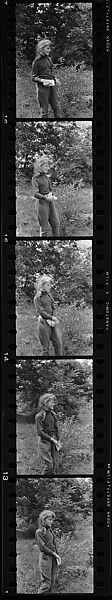 [21 Portraits of Young Girl, Daughter of Clark and Billie Voorhees, Old Lyme, Connecticut], Walker Evans (American, St. Louis, Missouri 1903–1975 New Haven, Connecticut), Film negative