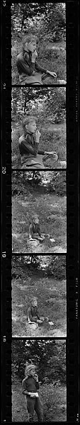 [21 Portraits of Young Girl, Daughter of Clark and Billie Voorhees, Old Lyme, Connecticut], Walker Evans (American, St. Louis, Missouri 1903–1975 New Haven, Connecticut), Film negative