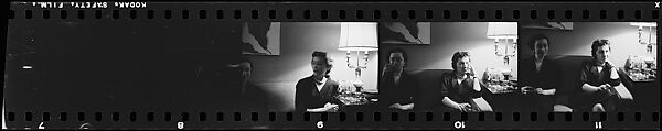 [Three 35mm Film Frames:  Portraits of Two Unidentified Women at Party], Walker Evans (American, St. Louis, Missouri 1903–1975 New Haven, Connecticut), Film negative 