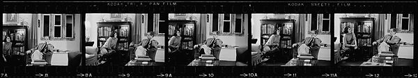 [34 Portraits of Unidentified Men and Women Before Bookcases], Walker Evans (American, St. Louis, Missouri 1903–1975 New Haven, Connecticut), Film negative