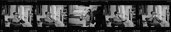 [34 Portraits of Unidentified Men and Women Before Bookcases], Walker Evans (American, St. Louis, Missouri 1903–1975 New Haven, Connecticut), Film negative