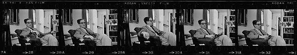 [34 Portraits of Unidentified Men and Women Before Bookcases], Walker Evans (American, St. Louis, Missouri 1903–1975 New Haven, Connecticut), Film negative