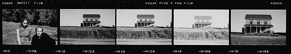 [40 Portraits of Jack Tworkov and Others, Boats at Dock, and Views of House, Provincetown, Massachusetts], Walker Evans (American, St. Louis, Missouri 1903–1975 New Haven, Connecticut), Film negative
