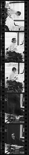 [39 Portraits of Eliza Hobson, Robert Motherwell, Helen Frankenthaler, and Others], Walker Evans (American, St. Louis, Missouri 1903–1975 New Haven, Connecticut), Film negative; Gelatin silver print