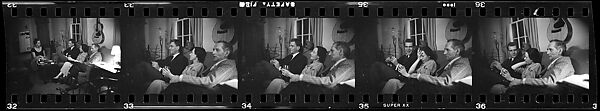 [12 Views of Party at 441 East 92nd Street Apartment with Jane Smith Evans and Others], Walker Evans (American, St. Louis, Missouri 1903–1975 New Haven, Connecticut), Film negative