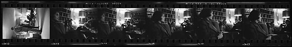 [284 Views of Party, Possibly New Year's Eve Party at Home of Robert Penn Warren], Walker Evans (American, St. Louis, Missouri 1903–1975 New Haven, Connecticut), Film negative