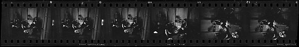 [35 Views of Robert Frank, Mary Frank, and Others at Party], Walker Evans (American, St. Louis, Missouri 1903–1975 New Haven, Connecticut), Film negative