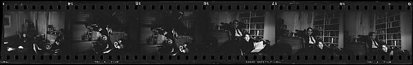 [35 Views of Robert Frank, Mary Frank, and Others at Party], Walker Evans (American, St. Louis, Missouri 1903–1975 New Haven, Connecticut), Film negative